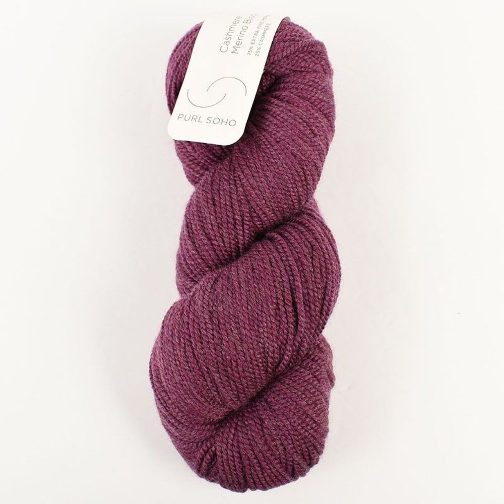 Purl Soho Cashmere Merino Bloom Yarn Lt Worsted DK Weight 218 Yd Color Fresh Fig